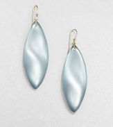 From the Lucite Collection. Elegantly understated leaf-shaped drops of hand-painted, hand-sculpted Lucite are striking in their simplicity.LuciteGoldtoneLength, about 2.75Ear wireMade in USA