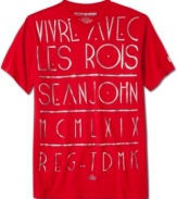 Use your words. This Sean John tee lets letters do the talking for one dynamic design.