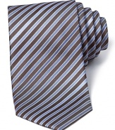 BOSS Black Diagonal Small Stripe Tie