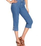 Refresh your denim wardrobe with these capris from Not Your Daughter's Jeans, featuring the same slimming technology you love in a summery wash and silhouette!