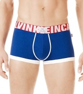 These special edition trunks feature the color of the United States in a luxurious knit blend of cotton and modal for superior comfort and texture, plus added stretch for shape retention and a body-defined fit.