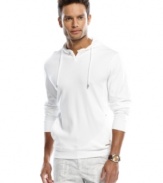 Light on fabric but heavy on style, this hoodie from Calvin Klein is an ideal summer layer.