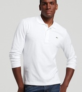 The longsleeve polo from Lacoste sports a super soft pima cotton hand and an embossed alligator logo at the left chest.