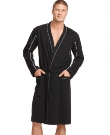 Greet the weekend or your after-work routine in the comfort of this Calvin Klein robe.