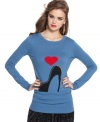 Be a knit-wit with Material Girl's clever shoe-lovin' sweater!