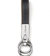 This logo double-ring key fob organizes your keys with stylish ease.