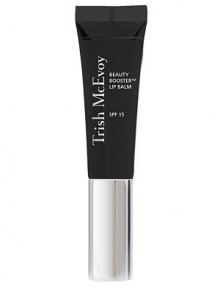 Heal, hydrate, plump and protect your pout with Trish's ultra-enriched Vitamin E-based Beauty Booster SPF 15 Lip Balm. The advanced treatment formulation boosts antioxidants and superior moisturizers deep into lips to soothe and smooth even the driest lips while shielding their health and beauty from the elements. 