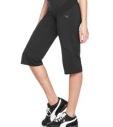 Step up your routine in these easy capris from Puma. A straight leg offers breathable comfort during your toughest workouts!