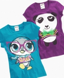 Dress her up in these cartoon tees from Belle du Jour for a sweet style that's perfect for school days.