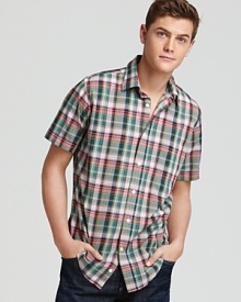 Benson Short Sleeve Plaid Sport Shirt - Slim Fit