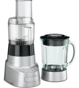 An unstoppable duo for mincing, chopping, slicing, shredding and more, this blender and food processor combo is the cornerstone of the kitchen, tackling anything thrown its way. Armed with an ultra-sharp stainless steel blade, this powerhouse has a high-performance motor that operates at four speeds. 3-year limited warranty.