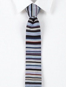 Classic knit tie, rendered in superior Italian silk with signature stripe detail.SilkDry cleanMade in Italy