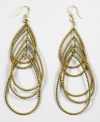 Endless sexy style.  These gorgeous teardrop earrings by RACHEL Rachel Roy are crafted in antique goldtone mixed metal. Approximate drop: 4-1/4 inches.