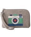 Decide your design! This take-anywhere wristlet by Fossil comes in a variety of designs for a look that is uniquely you. The perfect choice for a casual night out or for running errands around town.