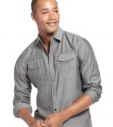 Spruce up your casual style with a cut and sewn shirt from Marc Ecko.