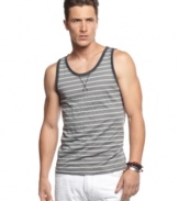 Your summer style is protected in the constitution with this striped tank from INC International Concepts: the right to bare arms.