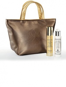 A set containing full-size Supremya and All Day All Year in a chic beauty tote. 