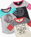 Who says guys get to have all the sporty fashion fun? These raglan tees are for girls only and just as fantastic. (Clearance)