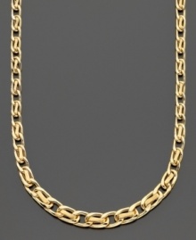 The elegant graduated ribbon design of this lovely 14k gold necklace is the perfect finishing touch to your everyday look. Approximate length: 18 inches.