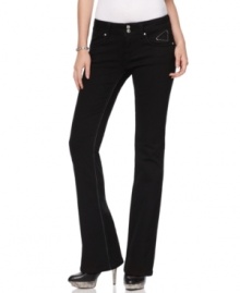 Ultra dark & oh-so-chic, pair the bootcut Vigoss Jeans with a classic stiletto for a sophisticated look!