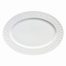 Traditional basket weave pattern made from white French Limoges porcelain.