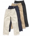 Anywhere everywhere Nautica pants. He'll live in them.