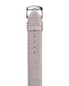 Luxe leather watch strap in modern silver finish, fits size 1, 6 & 21 Philip Stein watch heads.