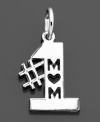 Let Mom know she's the best! This #1 Mom charm by Rembrandt Charms is set in sterling silver. Approximate drop: 3/4 inches.