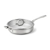 With a copper core layered between aluminum and finished with magnetic stainless steel exterior, this 5-quart sauté pan with lid is designed for the modern at-home chef.