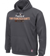 Start the wave! Get the excitement of baseball season rolling with this MLB San Francisco Giants hoodie from Majestic.