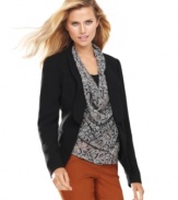 Add instant structure to your style this season with INC's fitted blazer, punctuated by a high-low hem.