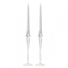 Create an elegant ambience from warm light and contemporary design with these tall glass candleholders from Billy Cotton.