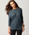 Mix it up with this ribbed sweater from Kensie. It's a chic look that's all about the understated details!