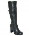 Every girl deserves a classic pair like these in her closet. Adrienne Vittadini's Birdie single sole dress boots are tall and sleek with a zipper closure that stretches up the side.