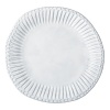 Handmade from Venetian terra marrone, or brown clay, this white dinner plate brings a note of rustic elegance to your dining table.