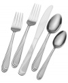 Get ahead of the curve with Pacifica Frost flatware, featuring sculptural waves in stainless steel. One set with four place settings will outfit tables in a snap.