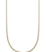 A simple chain adds a ton of dimension. Giani Bernini's intricate box chain is crafted in 24k gold over sterling silver. Approximate length: 24 inches.