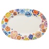 Bright, cheerful blooms decorate this premium bone-china platter from Villeroy & Boch. Mix it and match it with other pieces in the collection for endless creative combinations.