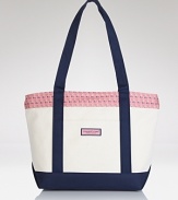 Vineyard Vines' totes have cult status among the prep set, so be the first to carry the brand's mermaid-print style. In sturdy canvas, this bag carts everything from books to beach towels.