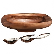 Designer Sean O'Hara tests his mettle with this stunning acacia wood creation, a new addition to the Nambé Metal/Wood series. Evocative of traditional Japanese design and hospitality, the Kyoto Salad Bowl is simply beautiful.