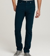 J Brand does color! The jeans you love now come in chromatic hues--an attractive alternative to everyday black and blue.