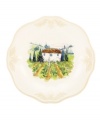 Lenox combines the vintage style of Butler's Pantry dinnerware with a quaint Italian landscape in the utterly charming Tuscan Sun accent plates. An elegant classic for casual dining with a raised leaf design and fluted edge in creamy shades of ivory. Qualifies for Rebate