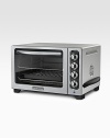 Full-size oven performance with fast results! This convection oven bakes and broils at temperatures up to 450 degrees just like your full-size oven. Includes a warm function for reheating leftovers, a toast function for breads, bagels or sandwiches, and removable broil pan with a nonstick grill.