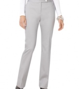 Take these Charter Club trousers to work!  The sleek and slimming silhouette pairs with anything from flowing blouses to structured blazers for a put-together look.