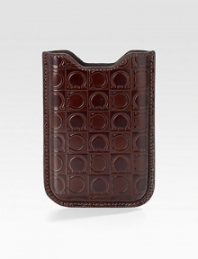 A slipcase for the Blackberry user who appreciates elegant craftsmanship as much as on-the-go style in embossed calfskin leather. Leather Accommodates all standard Blackberry models 3¾W X 4½H Made in Italy 