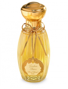 A warm, heady, intriguing feminine scent that blends seductive gardenias with the freshness of a garden after a spring shower. The signature glass bottle with gold top comes in a satin pouch. 