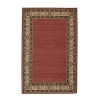 This Karastan rug complements both traditional and casual interiors with its luxurious construction and timeless design. A wide, bright border boasting an heirloom floral pattern frames a rich, solid ground. All Ashara rugs intricately weave multiple shades to achieve the radiant arbrash effect of heirloom rugs.