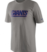 From the pre-game to after-party, show off your New York Giants pride in this NFL football t-shirt from Nike.