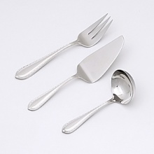 A traditional shape becomes dazzling with an artistic edge detail. Setting a standard of elegance and versatility, Waterford presents distinctly elegant, continental-size flatware to grace your table. Crafted of lustrous 18/10 stainless steel for endless beauty and use. Each piece is guaranteed for 10 years.