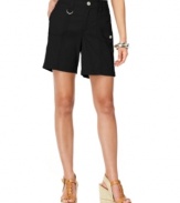 Chic shorts make the perfect base for all of your warm-weather outfits! Style&co.'s feature unique hardware and classic tailoring for a great fit.